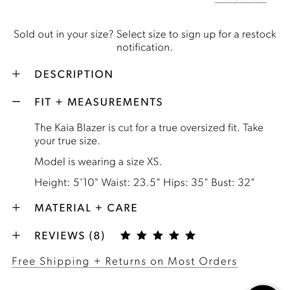 Anine Bing Kaia Blazer XS - Picture 10 of 11